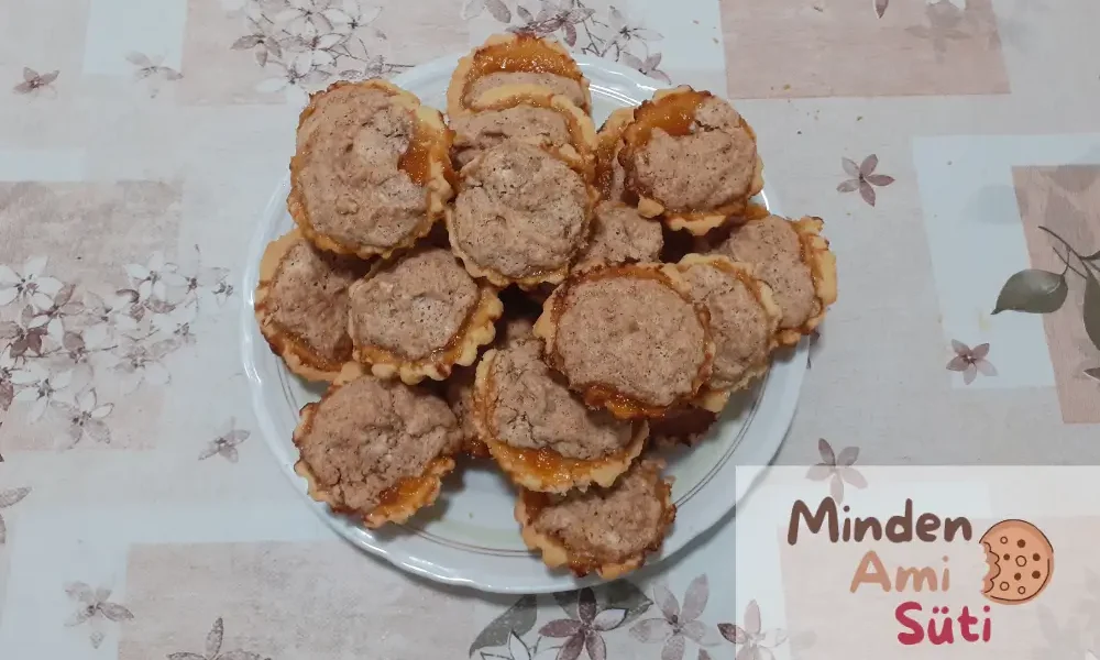 diós kosárkák tálalva