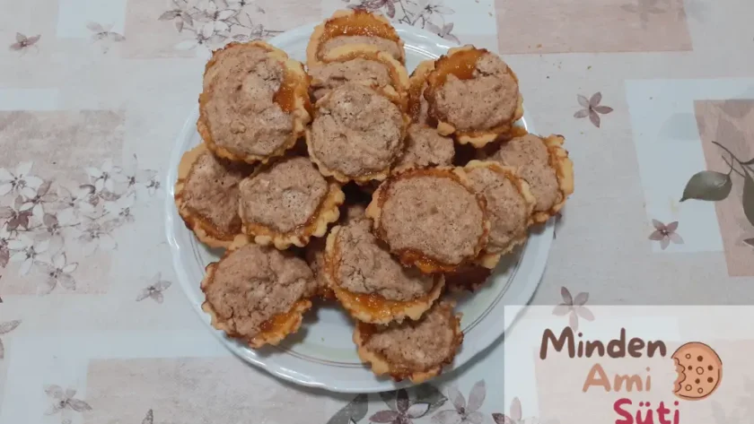 diós kosárkák tálalva