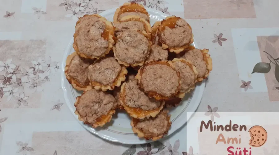 diós kosárkák tálalva
